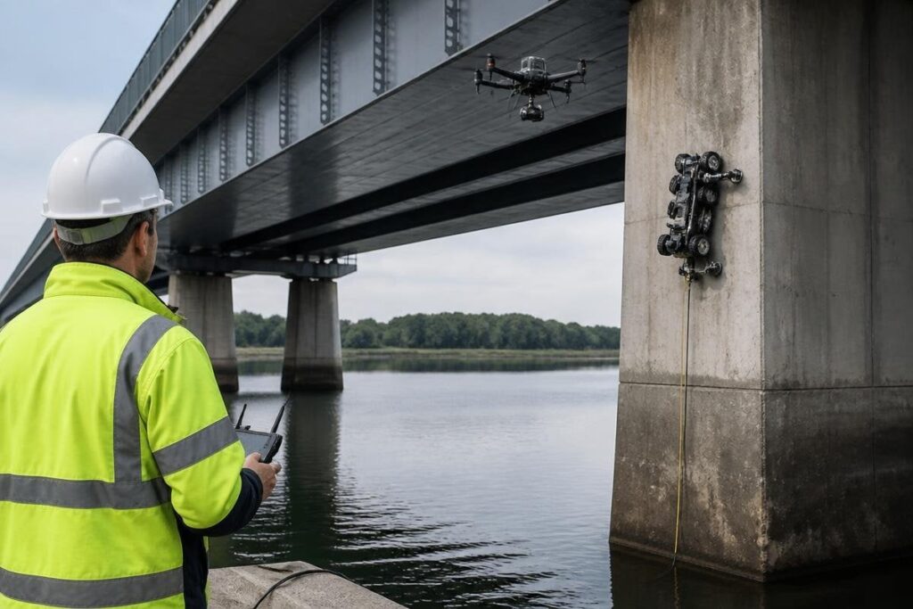 How robots inspect bridges and buildings without replacing inspectors